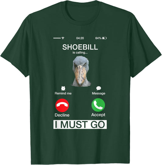 Shoebill Is Calling Large African Bird Wildlife Animal Lover T-Shirt - T-Shirt | Forest