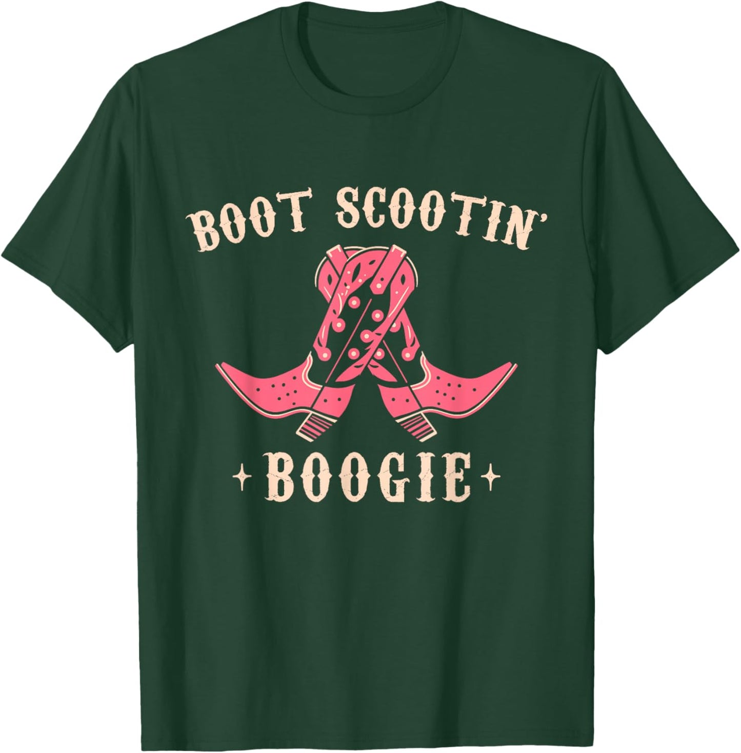 Boot Scootin’ Boogie Retro Vintage Western Cowboys T-Shirt - T-Shirt | Forest
