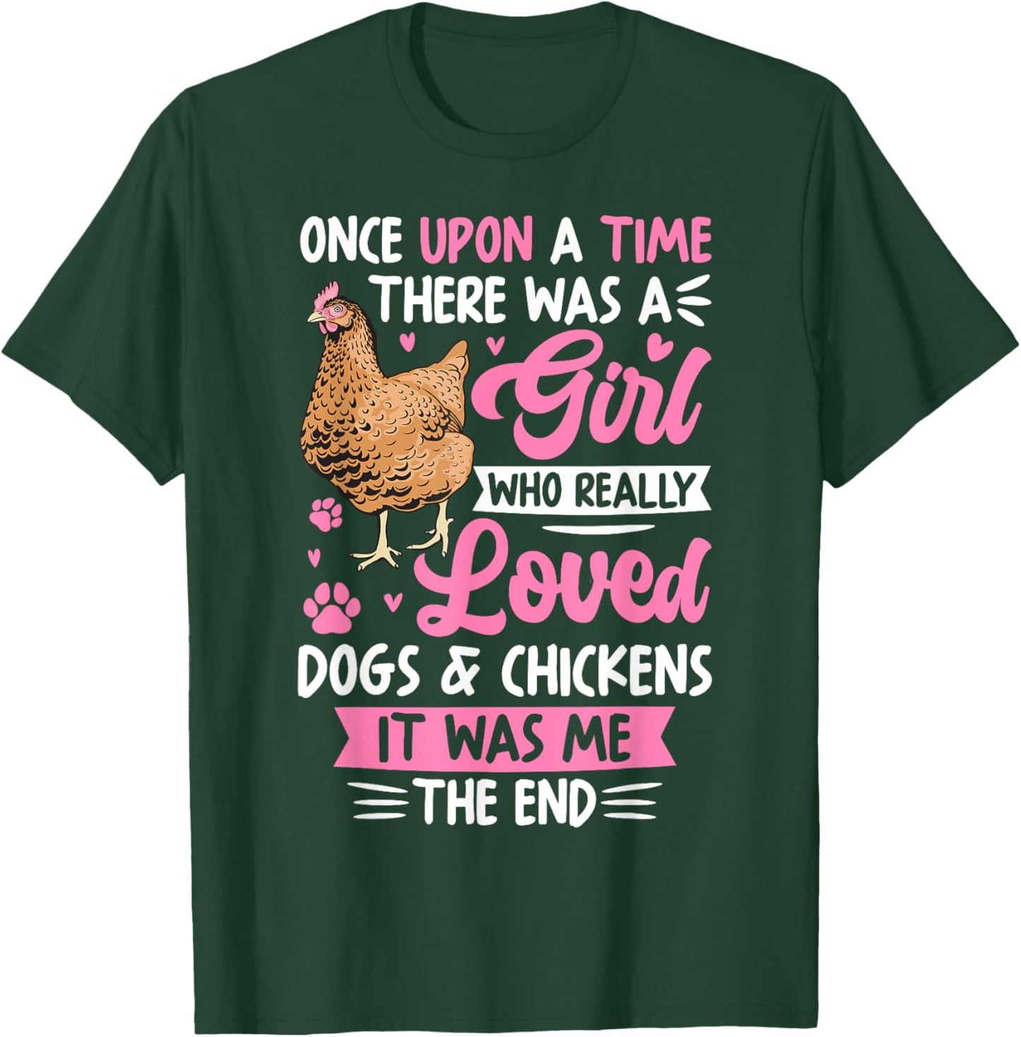 Women Chicken Shirt For Girls Chicken Dog Lover Farmer Kids T-Shirt - T-Shirt | Forest