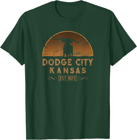 Dodge City Kansas KS Wild West T-Shirt - T-Shirt | Forest