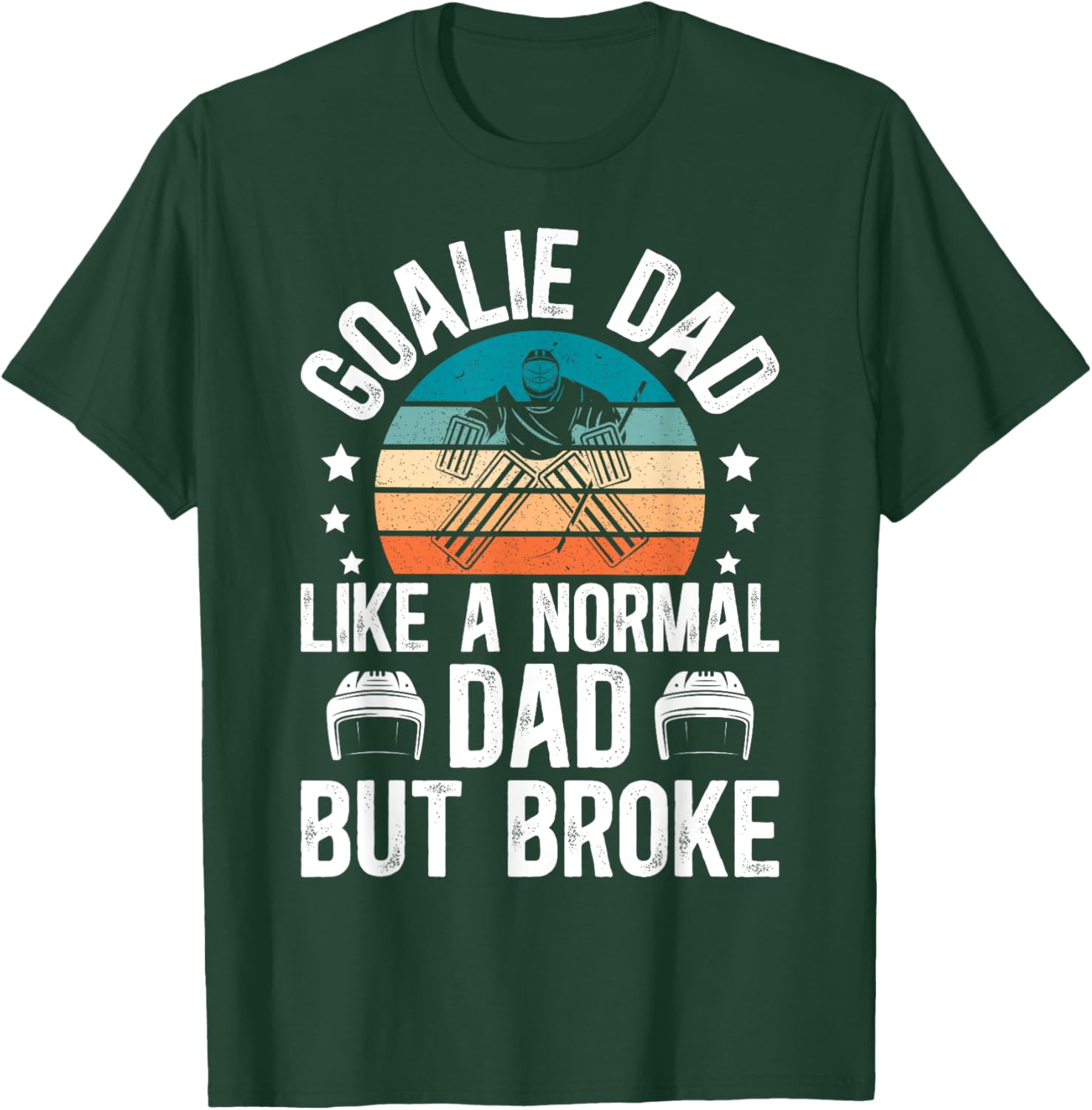 Funny Hockey Keeper Dad Of A Hockey Goalie Father - Black - Men's - Small - - - Father's Day T-Shirt - T-Shirt | Forest