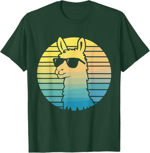 Alpaca Lover Llama Vintage T-Shirt - T-Shirt | Forest
