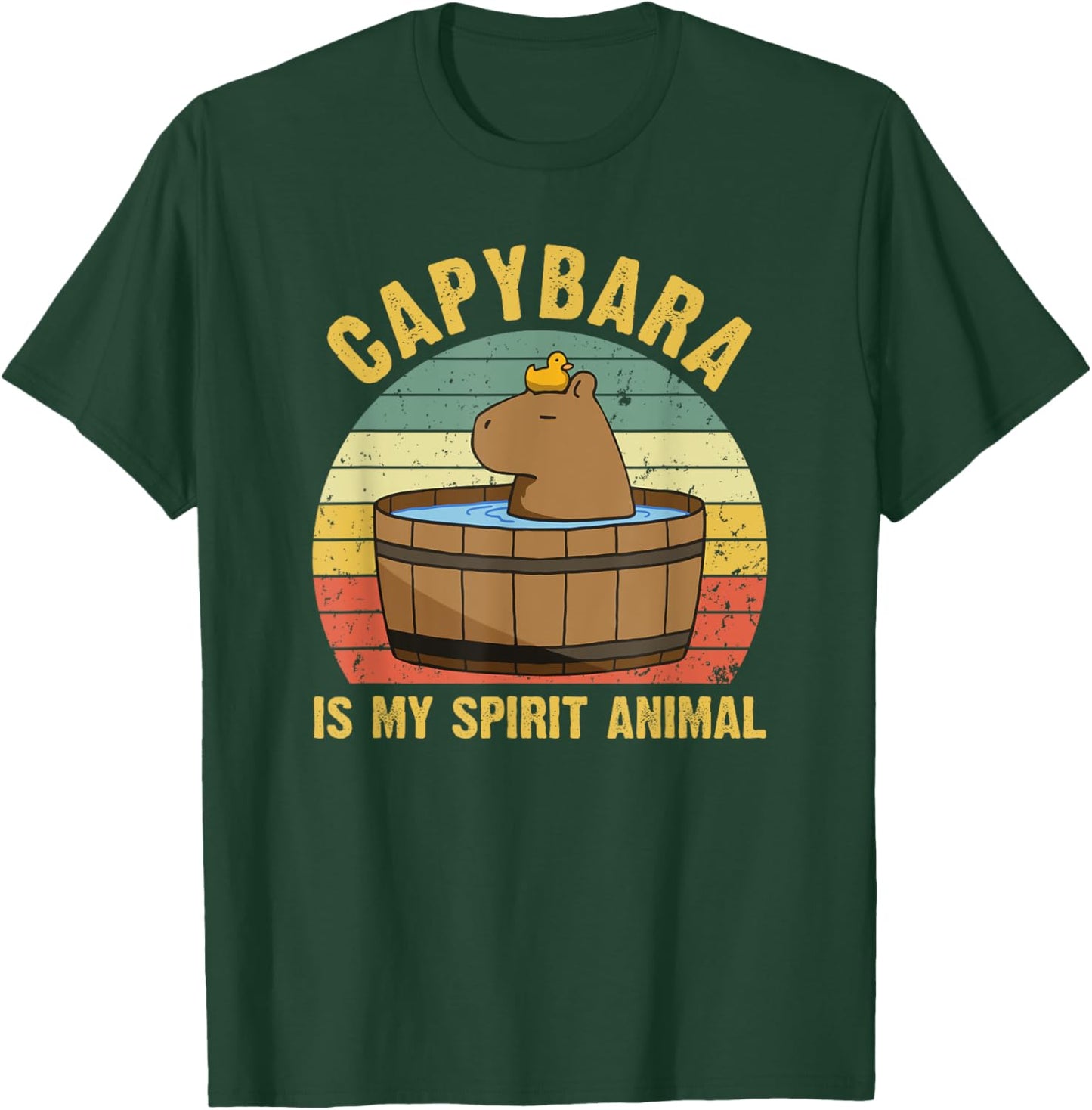 Stuffed Capybara Capy Bara Capibara Stuff Cappy Barra T-Shirt - T-Shirt | Forest