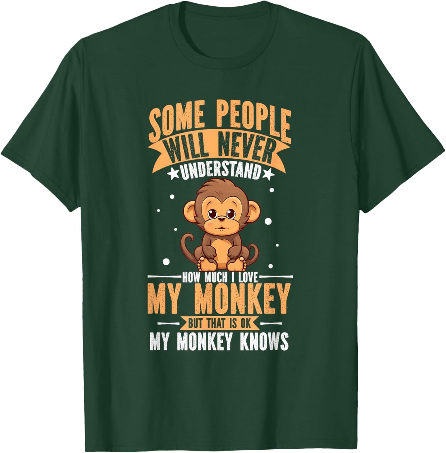 I Love My Monkey Funny Zoo Animal Lover Zoologist Gifts T-Shirt - T-Shirt | Forest