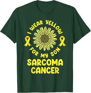 I Wear Yellow For My Son Warrior Sarcoma Cancer Awareness T-Shirt - T-Shirt | Forest