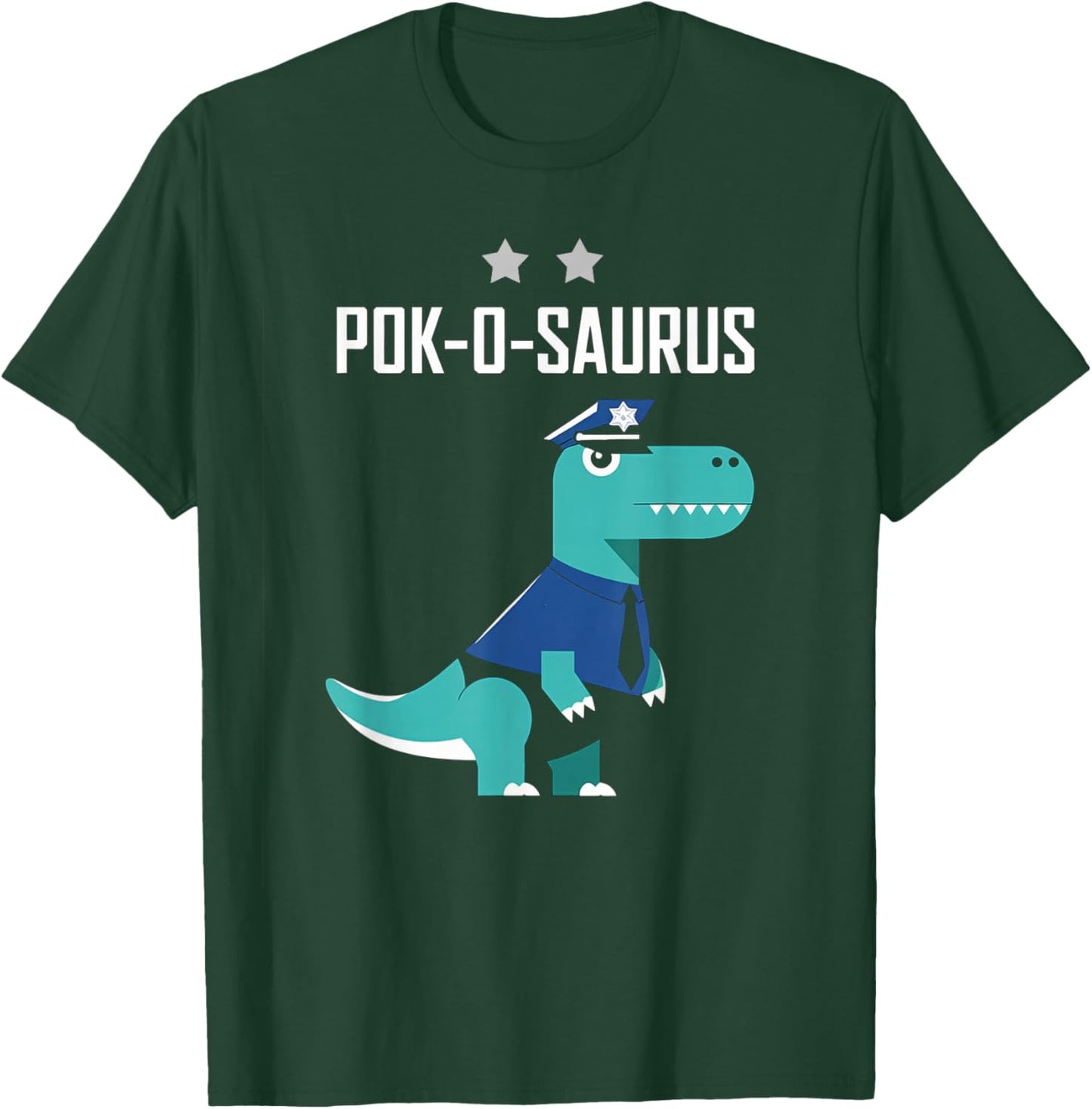Polizei Dinosaurier Beförderung Polizeioberkommissar T-Shirt - T-Shirt | Forest