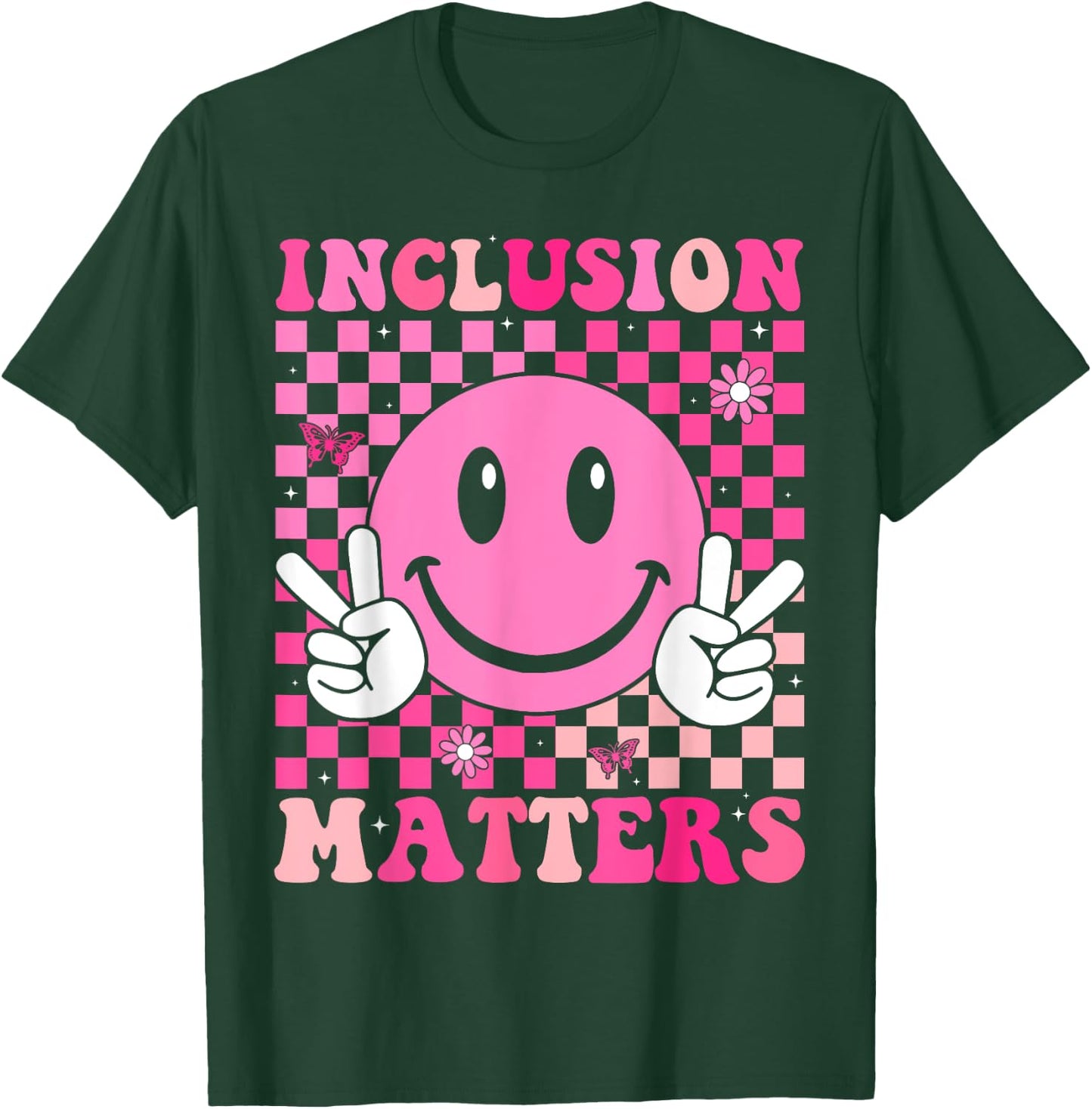 Inclusion Matters Groovy Special Education Teacher T-Shirt - T-Shirt | Forest