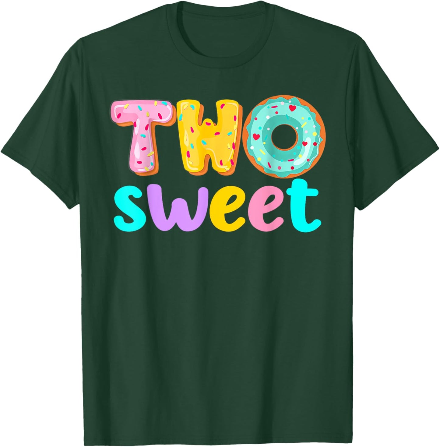 Two Sweet Birthday Girl Donut Birthday Party Theme Family 2 T-Shirt - T-Shirt | Forest