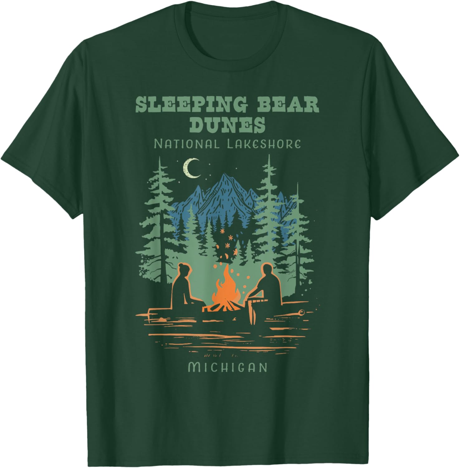Sleeping Bear Dunes National Lakeshore Michigan Vintage T-Shirt - T-Shirt | Forest