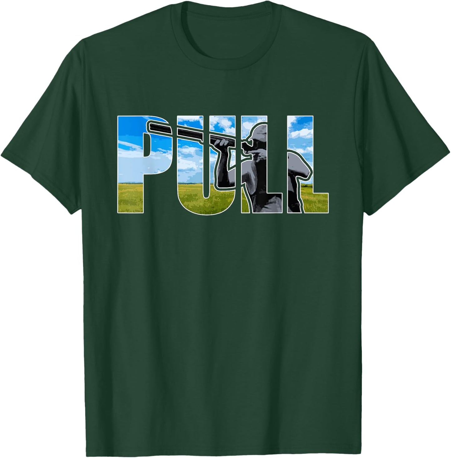Funny Skeet Shooting Trap Sporting Clay Shooter Shotgun Gift T-Shirt - T-Shirt | Forest