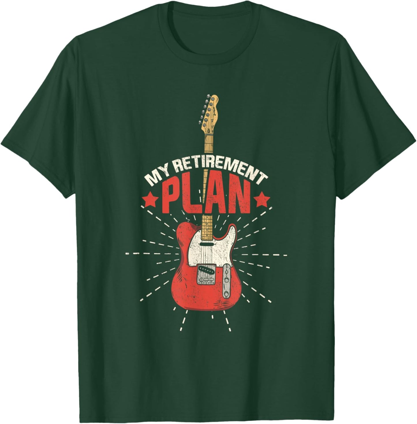 My Retirement Plan Electric Guitar Music Teacher Retirement T-Shirt - T-Shirt | Forest