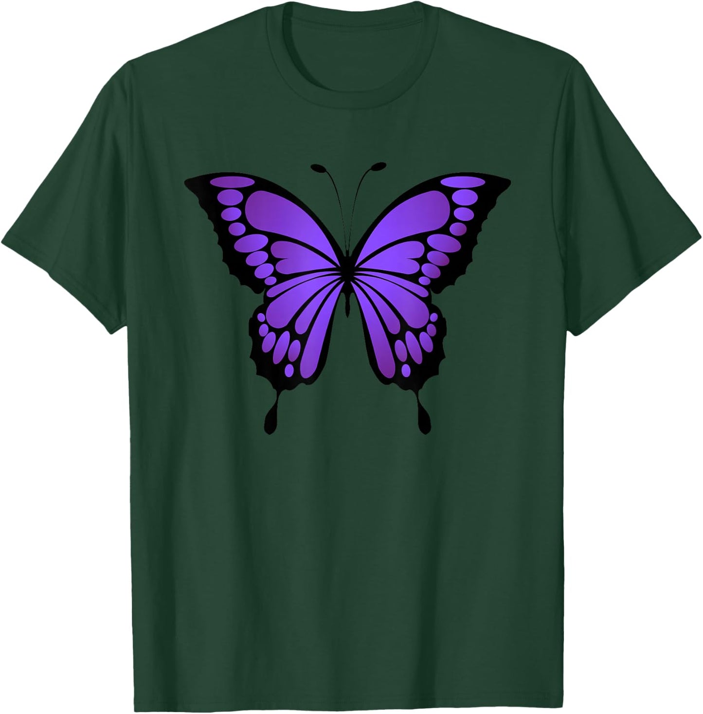 Vibrant Purple Butterfly T-Shirt - T-Shirt | Forest