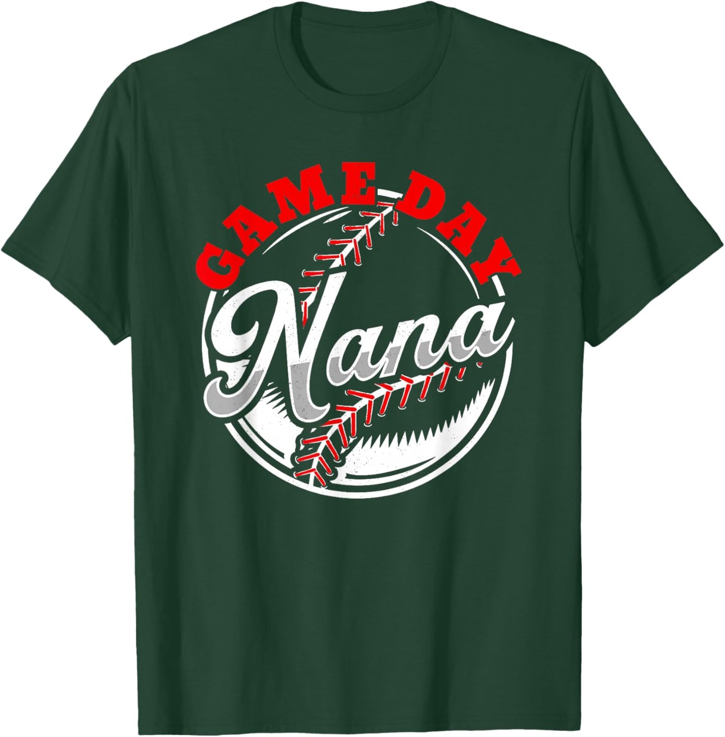 Game Day Nana Proud Baseball Parent Summer Sports League Women T-Shirt - T-Shirt | Forest