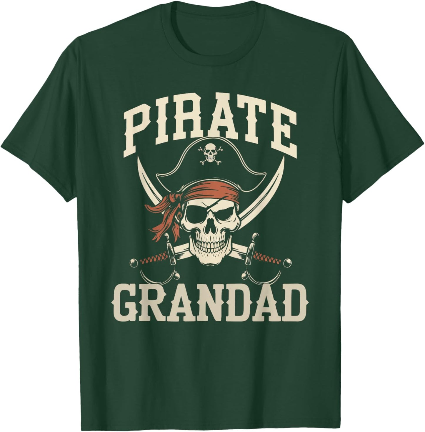 Pirate Grandad Funny Captain Halloween Costume Grandpa T-Shirt - T-Shirt | Forest