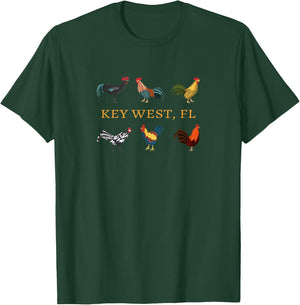 Key West, FL - Chicken / Rooster Souvenir T-Shirt - T-Shirt | Forest
