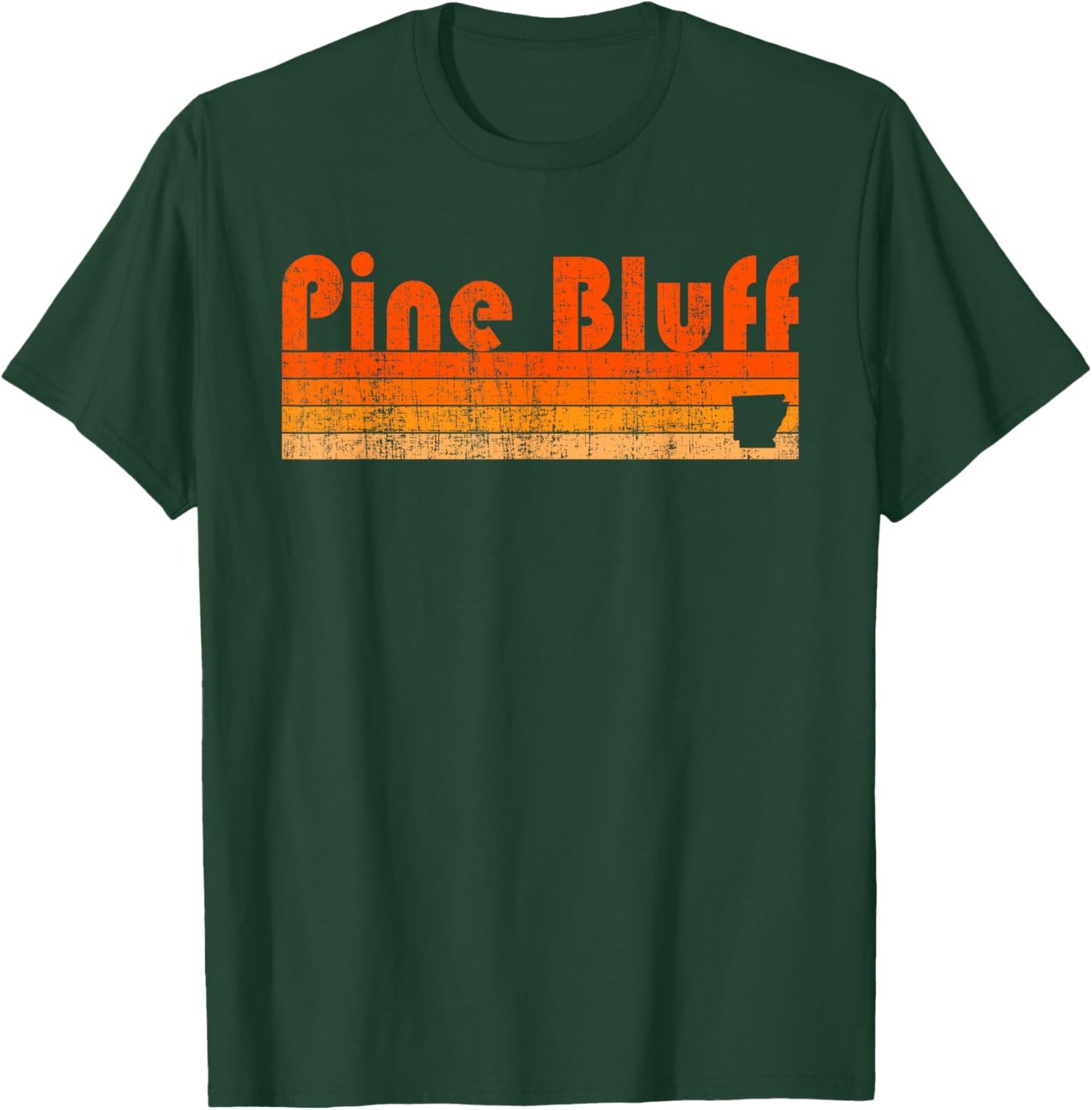 Pine Bluff, Arkansas Retro 80s Style T-Shirt - T-Shirt | Forest