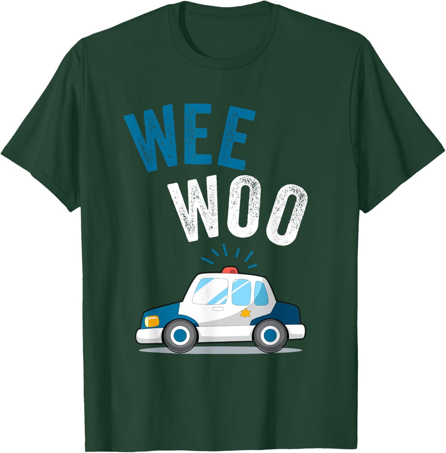 Wee Woo Police Car Funny Cute T-Shirt - T-Shirt | Forest