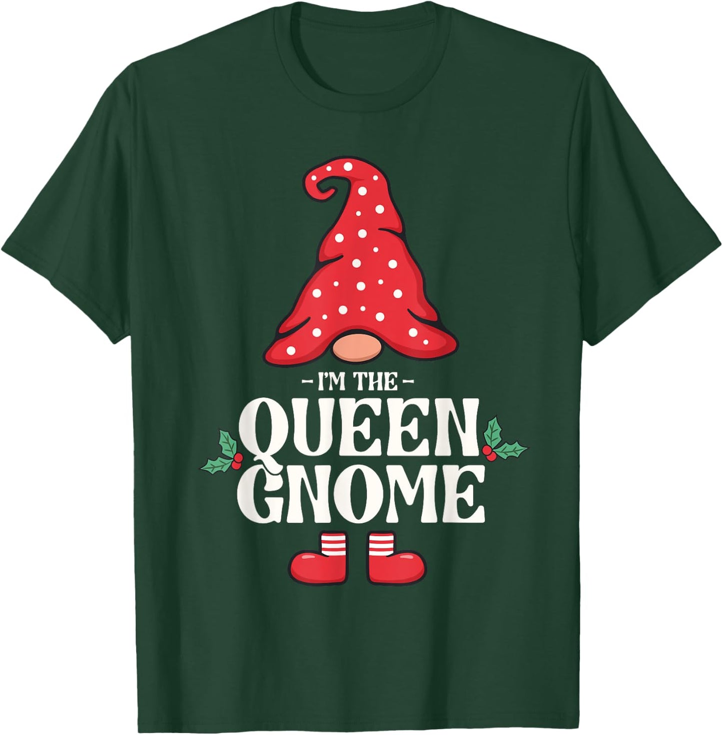 The Queen Gnome Funny Family Matching Group Christmas T-Shirt - T-Shirt | Forest