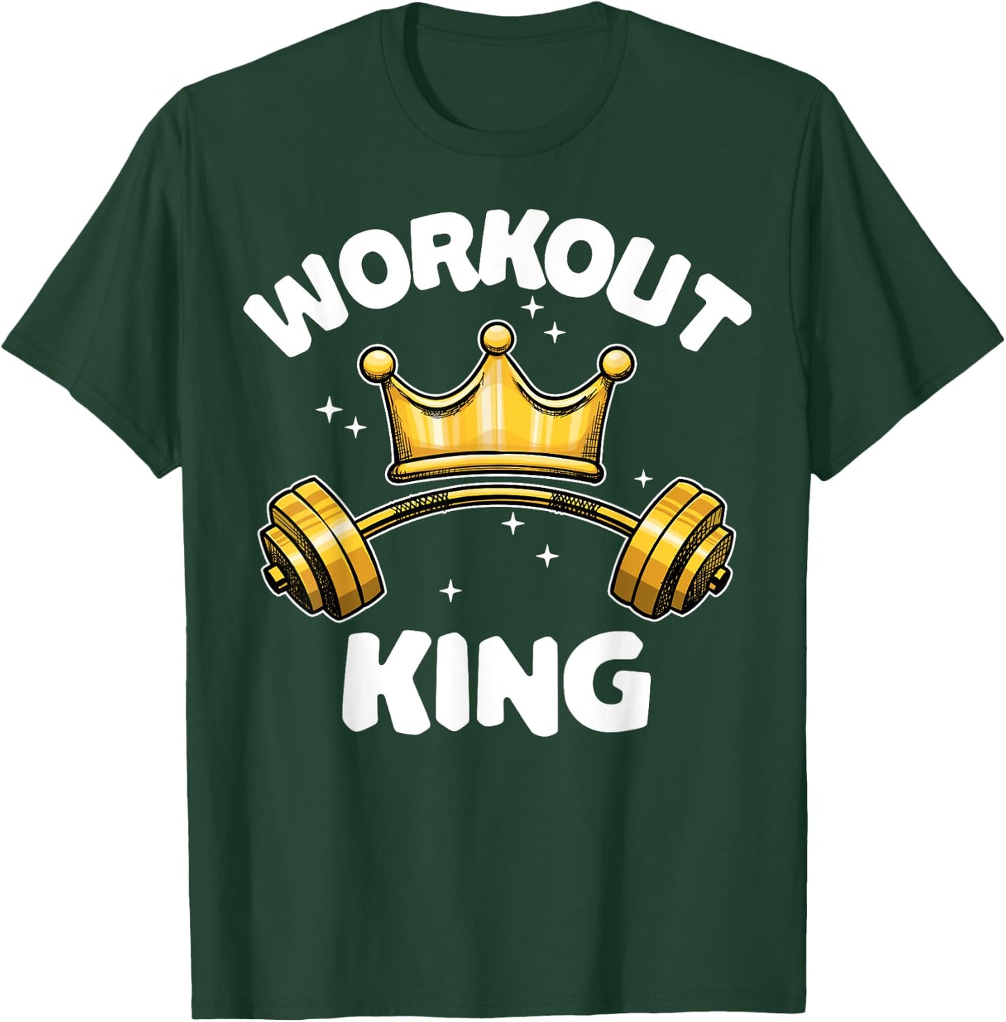 Cool Workout King Partnerlook Team Fitness Training Gym T-Shirt - T-Shirt | Forest