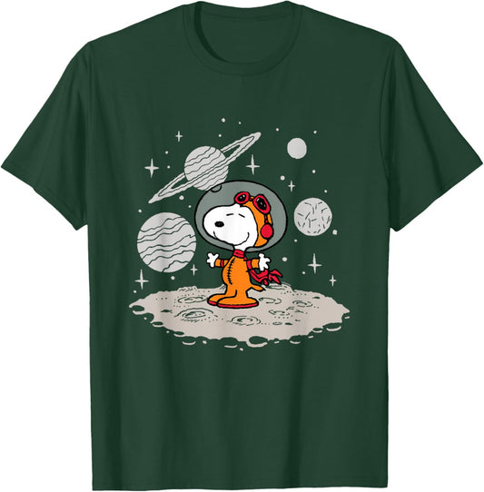 Peanuts - Snoopy Planets and Starfield T-Shirt - T-Shirt | Forest