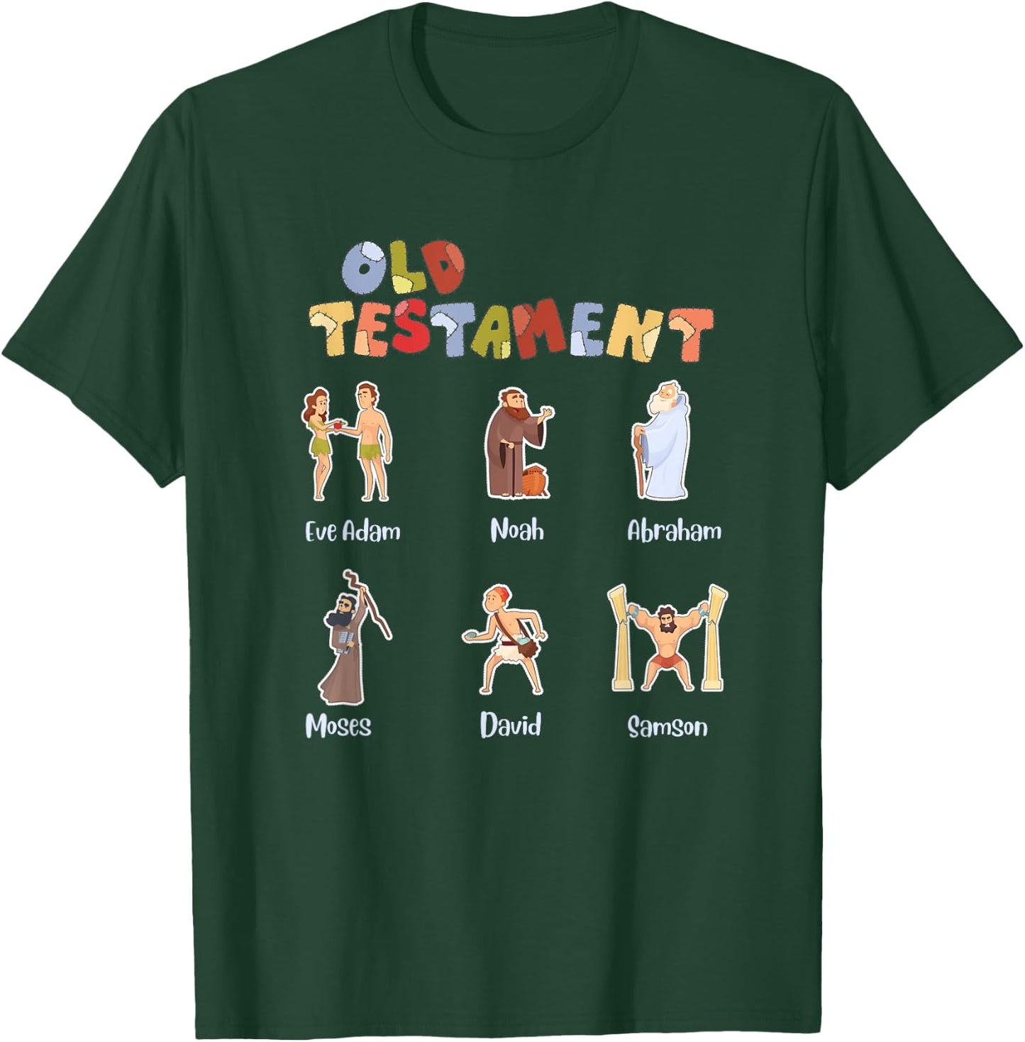 Christian Old Testament Verse Shirt Bible Characters T-Shirt - T-Shirt | Forest
