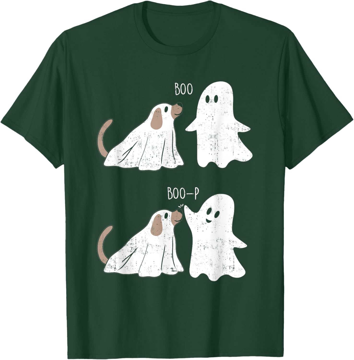 Retro Vintage Boo Boop Ghost And Dog Halloween Funny T-Shirt - T-Shirt | Forest