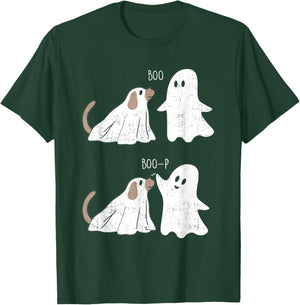 Retro Vintage Boo Boop Ghost And Dog Halloween Funny T-Shirt - T-Shirt | Forest