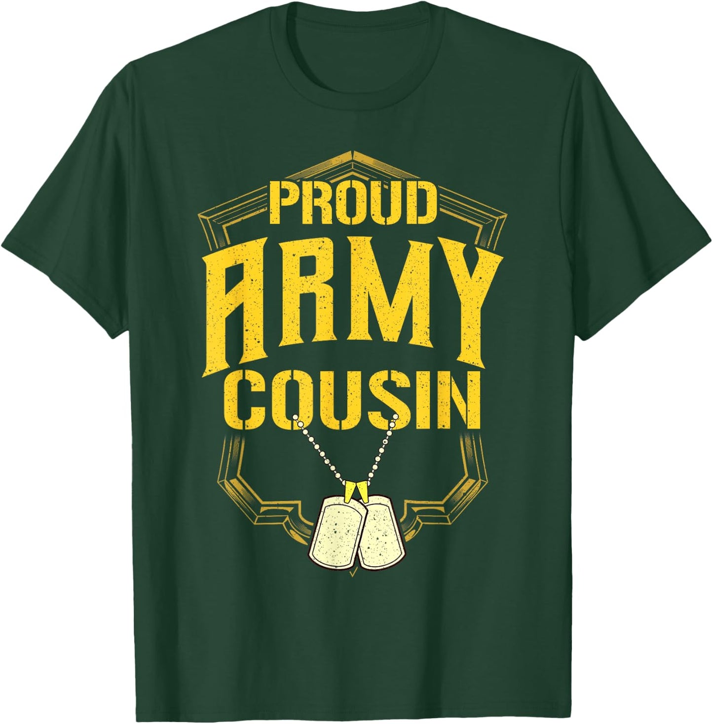 Proud Army Cousin Shirt Military Pride T Shirt T-Shirt - T-Shirt | Forest