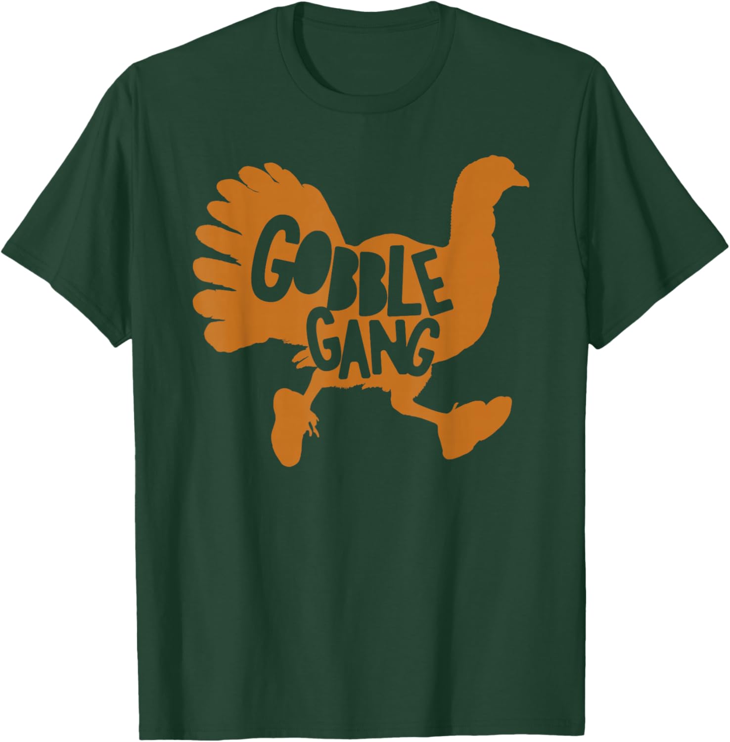 Thanksgiving Turkey Trot Run Matching Clothing Co Gobble Gang Thanksgiving Turkey Trot 5K Run T-Shirt - T-Shirt | Forest