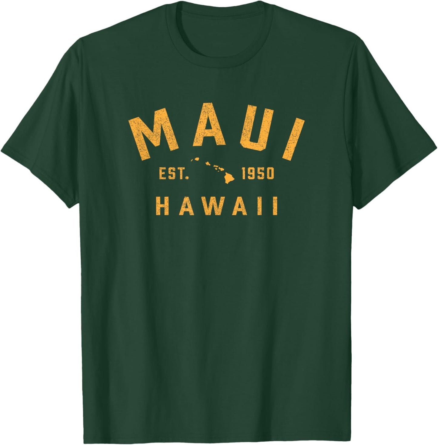Vintage Maui Hawaii Vacation Souvenir Hawaiian T-Shirt - T-Shirt | Forest