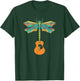 Acoustic Guitar Artistic Dragonfly Music & Musician Vitnage T-Shirt - T-Shirt | Forest