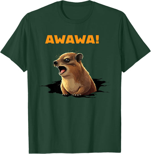 Rock Hyrax Lover Awawa Funny Groundhog Dassi T-Shirt - T-Shirt | Forest
