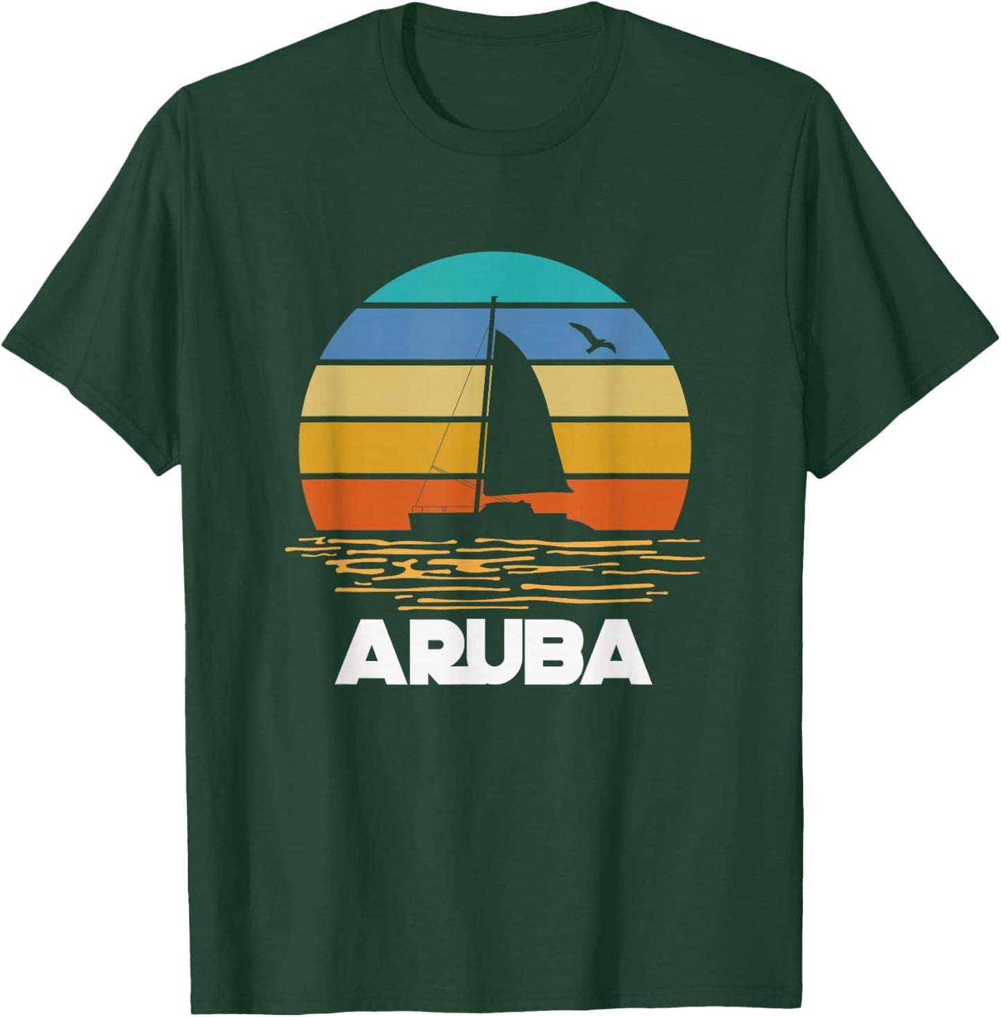Aruban Tropical Island Aruba Beach Summer Holiday Travel T-Shirt - T-Shirt | Forest