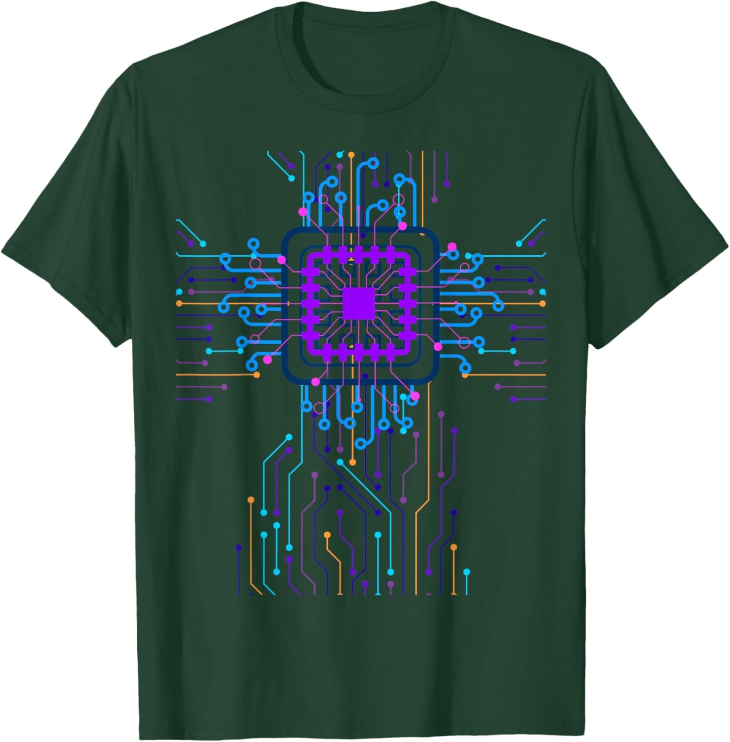 CPU PC Sci-fi Movie Circuit Board Geeks Computing T-Shirt - T-Shirt | Forest