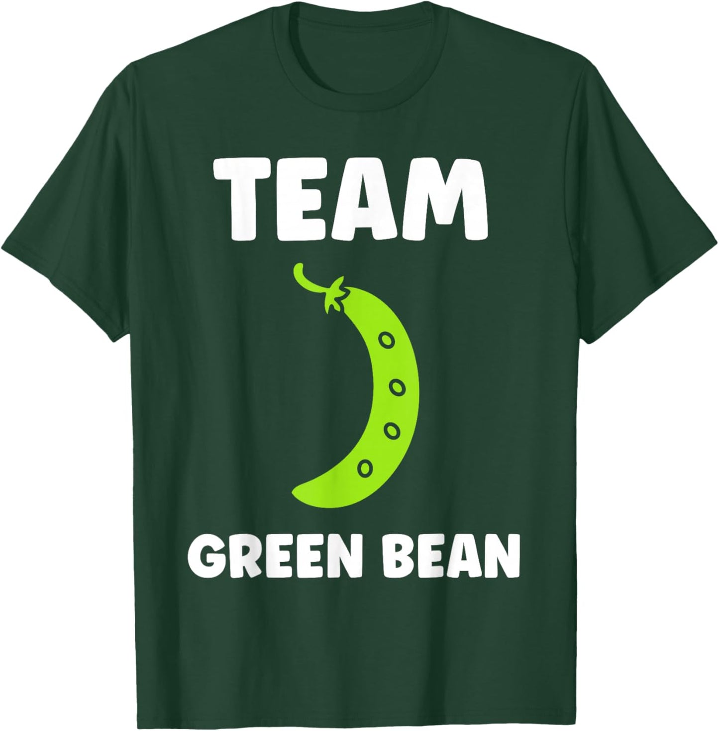 Funny Minimalist Vegetable Simple Team Green Bean T-Shirt - T-Shirt | Forest