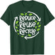 Reuse Reduce Recycle Save Earth Day Planet T-Shirt - T-Shirt | Forest