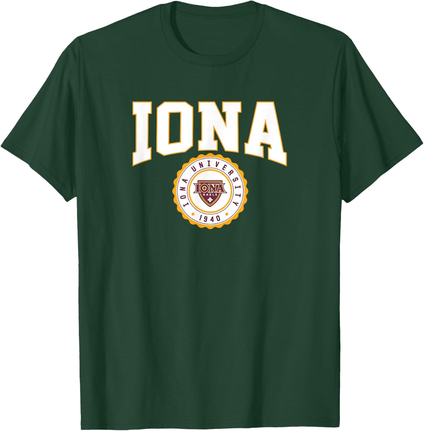 Iona University Gaels Collegiate Seal T-Shirt - T-Shirt | Forest