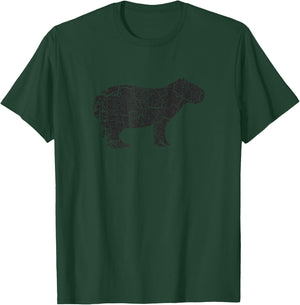 Capybara Distressed Print - Vintage Capybara T-Shirt - T-Shirt | Forest