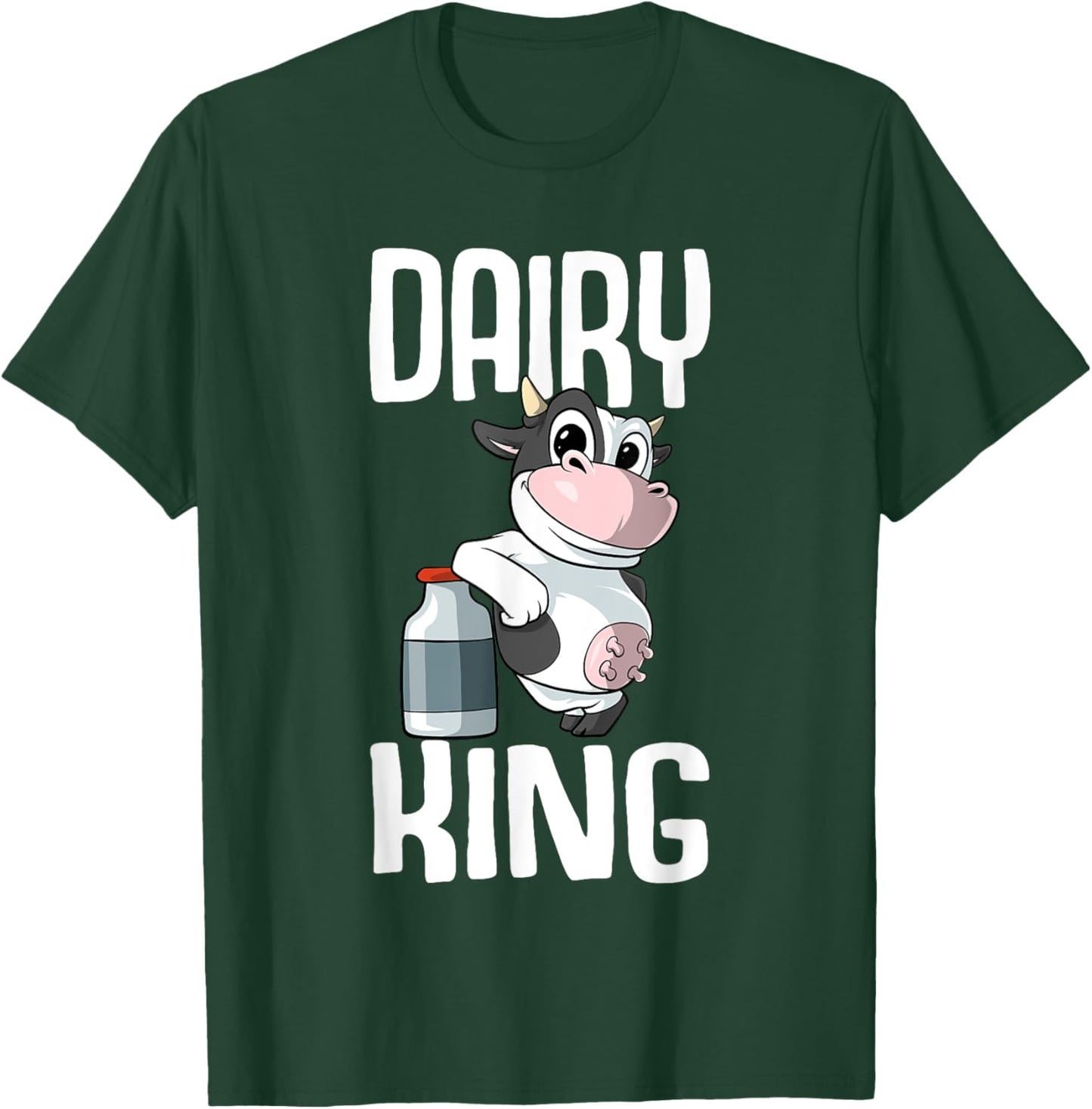 Dairy King Farmer T-Shirt - T-Shirt | Forest