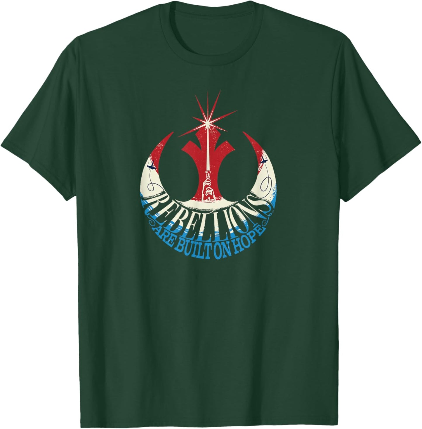 Star Wars Rebel Alliance Rebellions are Built on Hope USA T-Shirt - T-Shirt | Forest