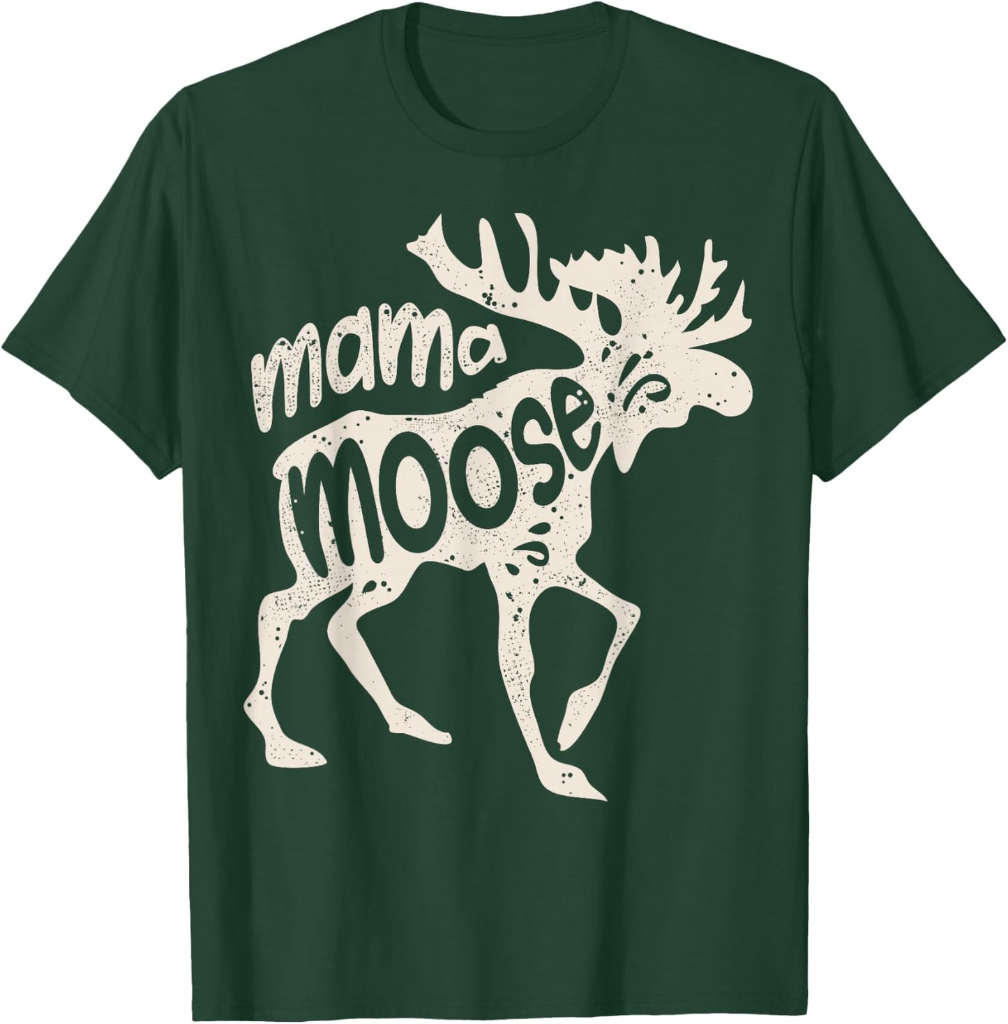 Mama Moose Mother's Day Mom Mommy Family Matching Vintage T-Shirt - T-Shirt | Forest