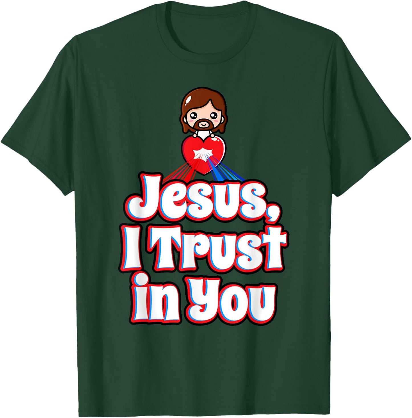 Divine Mercy for Kids Jesus I Trust in You St Faustina Cute T-Shirt - T-Shirt | Forest