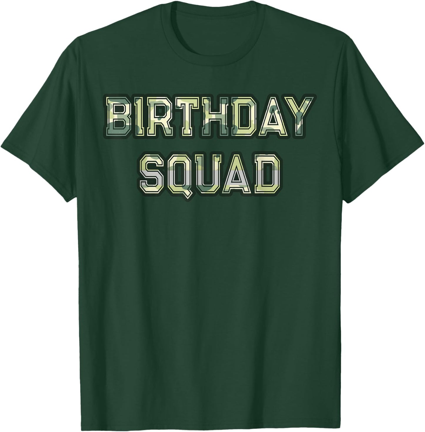 Camouflage Matching Birthday Squad Military Hunting Camo T-Shirt - T-Shirt | Forest