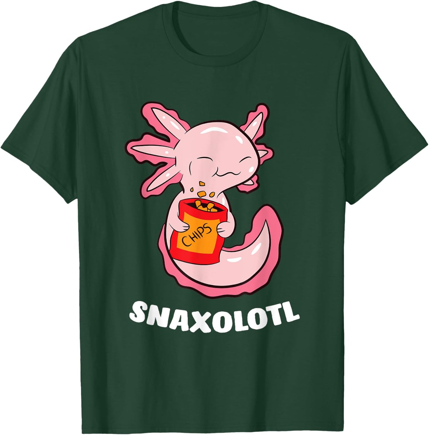 Cute Axolotl Lover Snaxolotl Kawaii Axolotl Food Sweets T-Shirt - T-Shirt | Forest