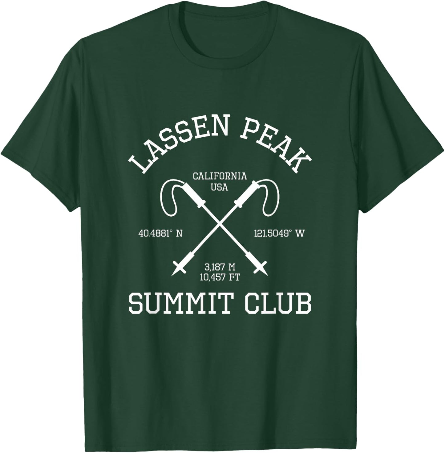 Climbed Lassen Peak Summit Club Hike USA Hiking Mount Lassen T-Shirt - T-Shirt | Forest