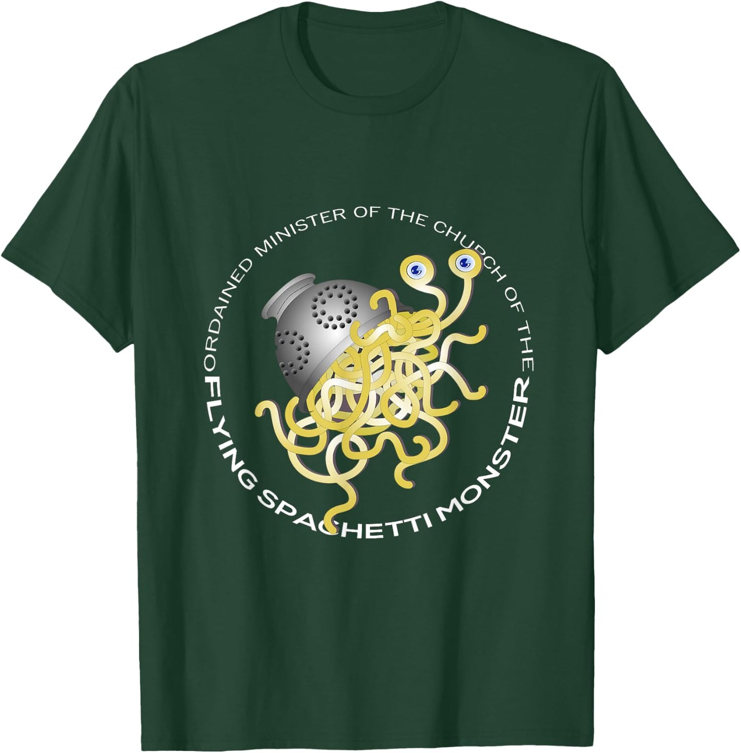 Flying Spaghetti Monster | FSM, Pastafarian T-Shirt - T-Shirt | Forest