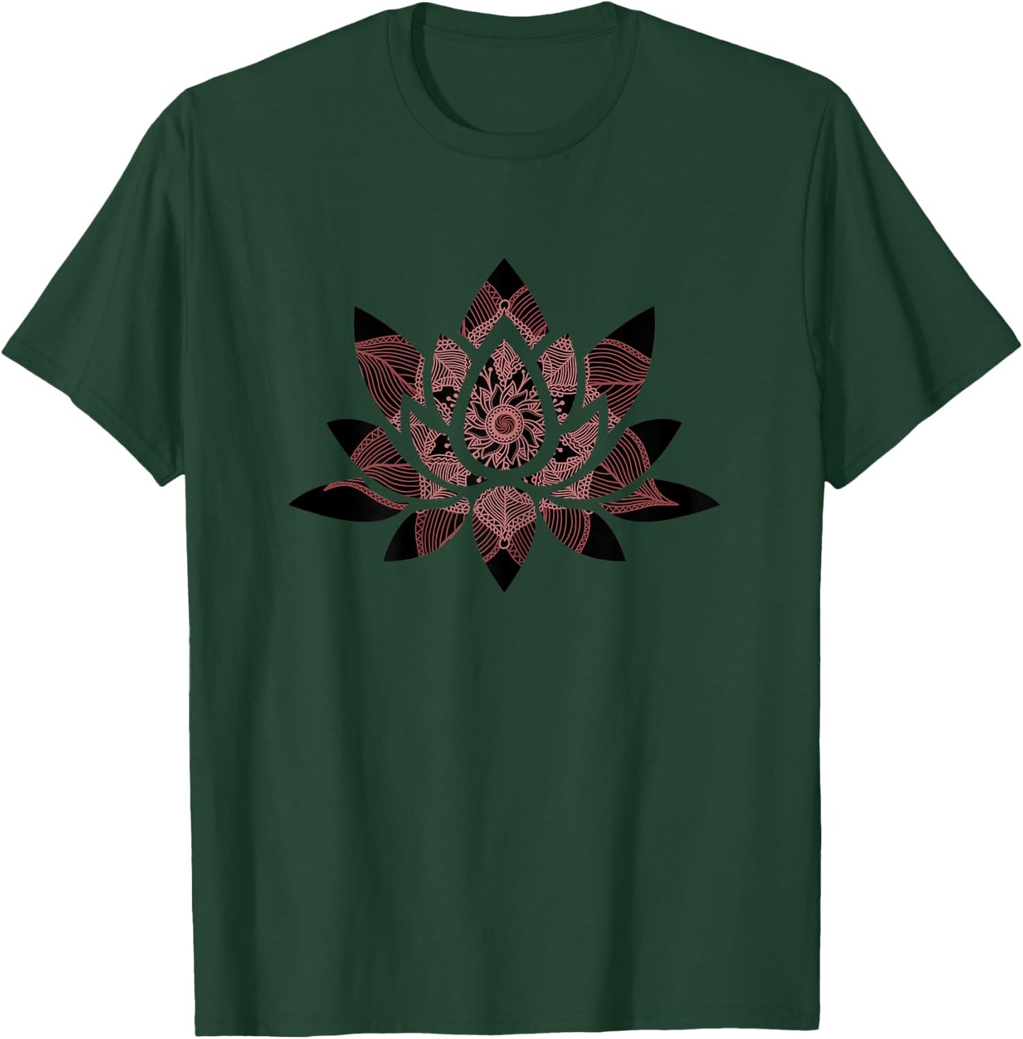 Mandala Lotus Mud Flower Graphic DesignTee T-Shirt - T-Shirt | Forest