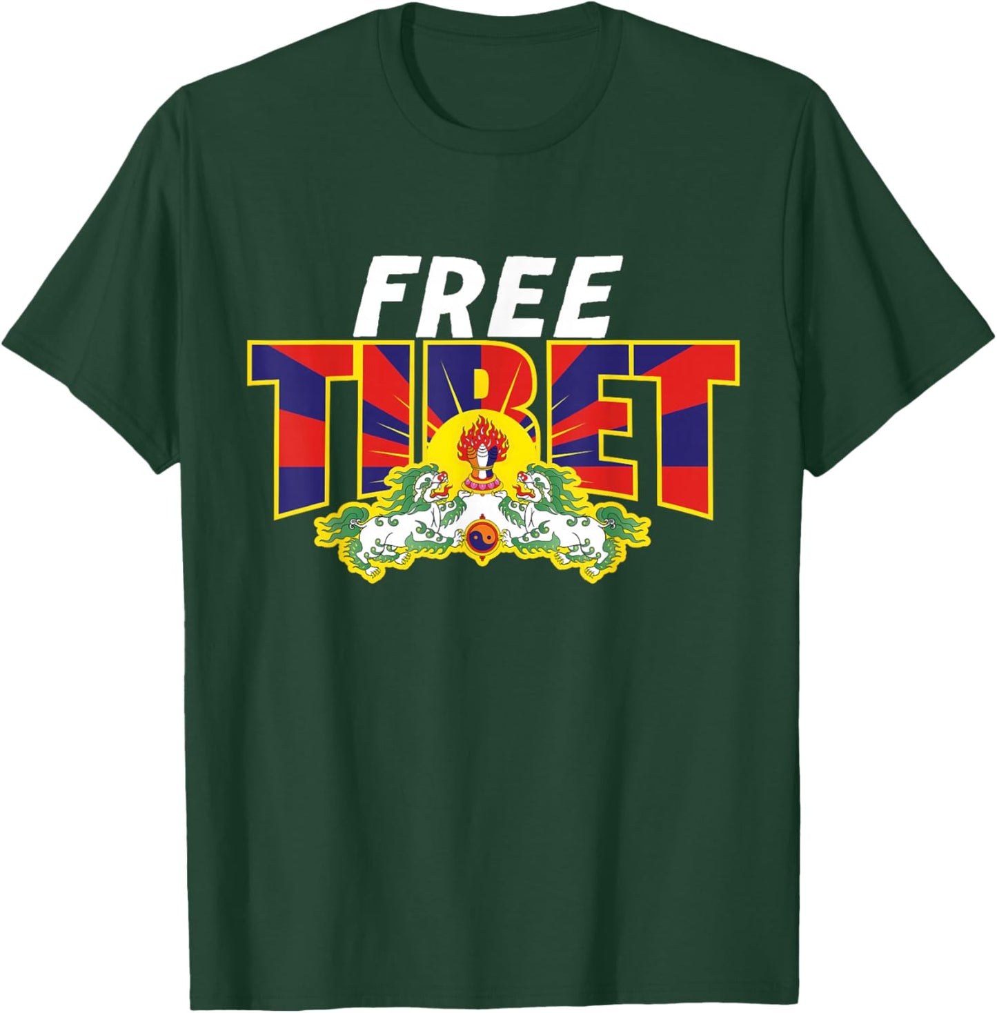 Free Tibet Flag T-Shirt - T-Shirt | Forest