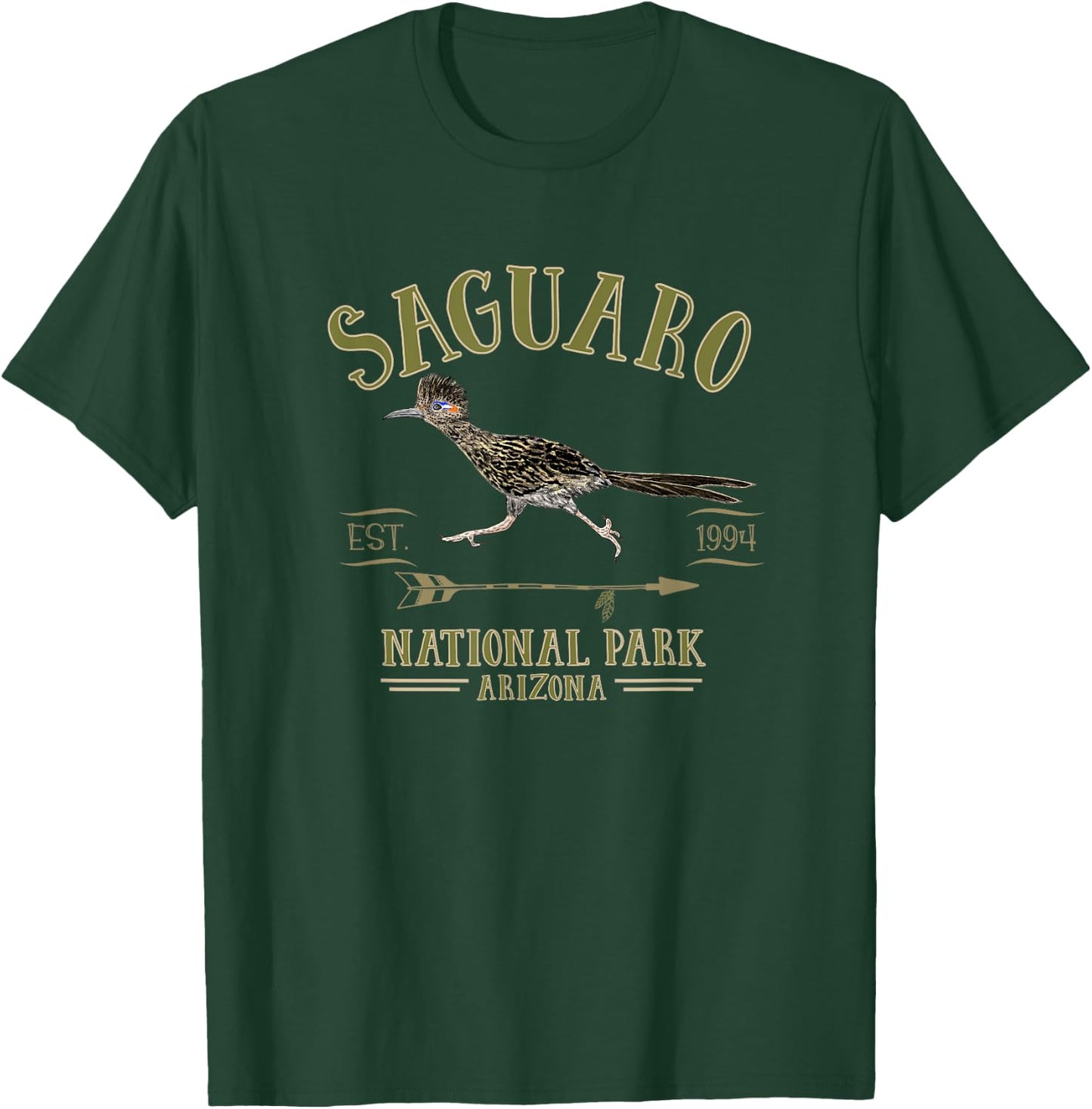 SAGUARO NATIONAL PARK ARIZONA ROADRUNNER Souvenir T-Shirt - T-Shirt | Forest