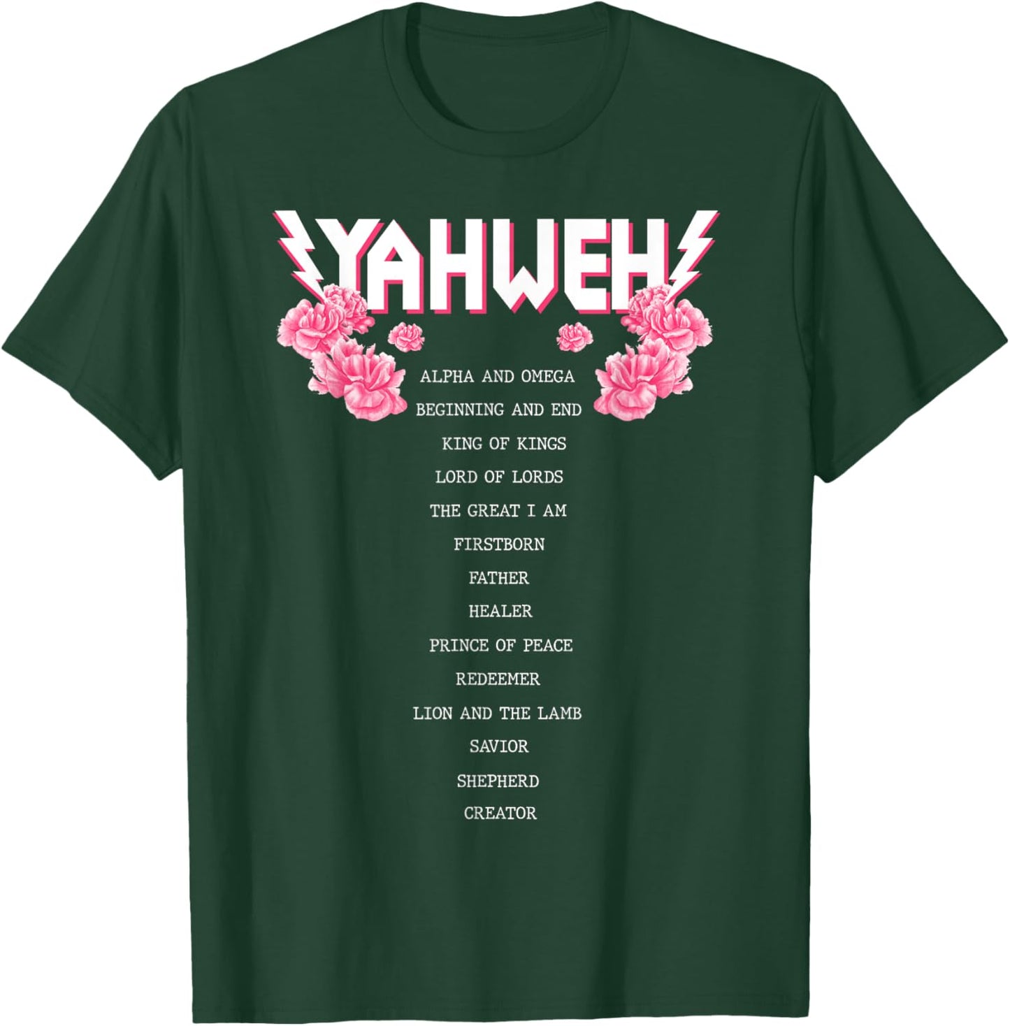 Yahweh Christian Religious YHWH Apparel Men and Women T-Shirt - T-Shirt | Forest